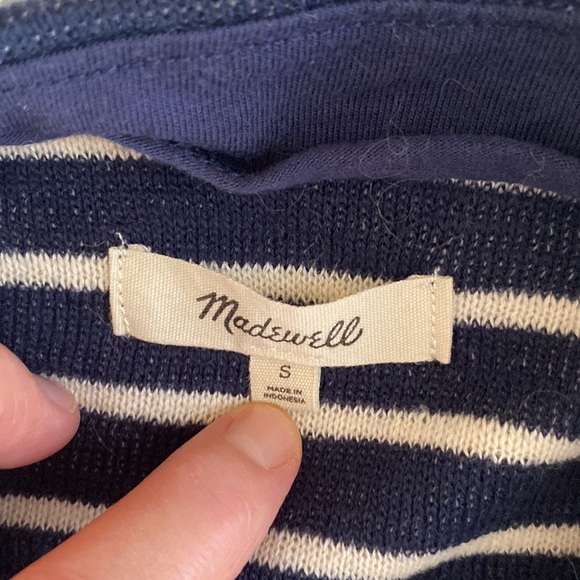 Madewell striped navy and white turtleneck, with 3/4th sleeves, size sma… - Picture 5 of 6